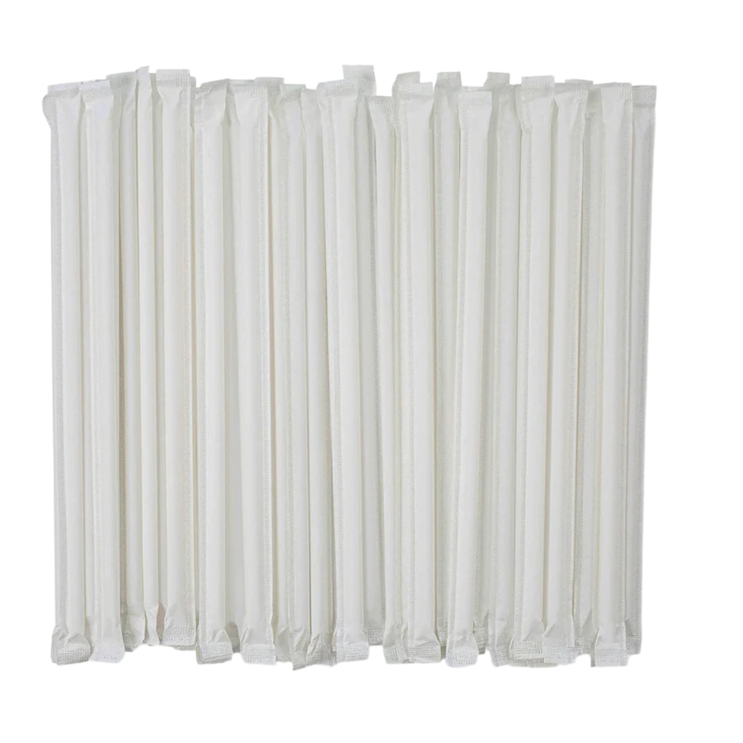 DHG 7 3/4 Jumbo Wrapped Translucent Straws 500/box